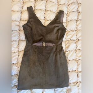 Buddy Love Stevie Faux Suede Cutout Mini Dress